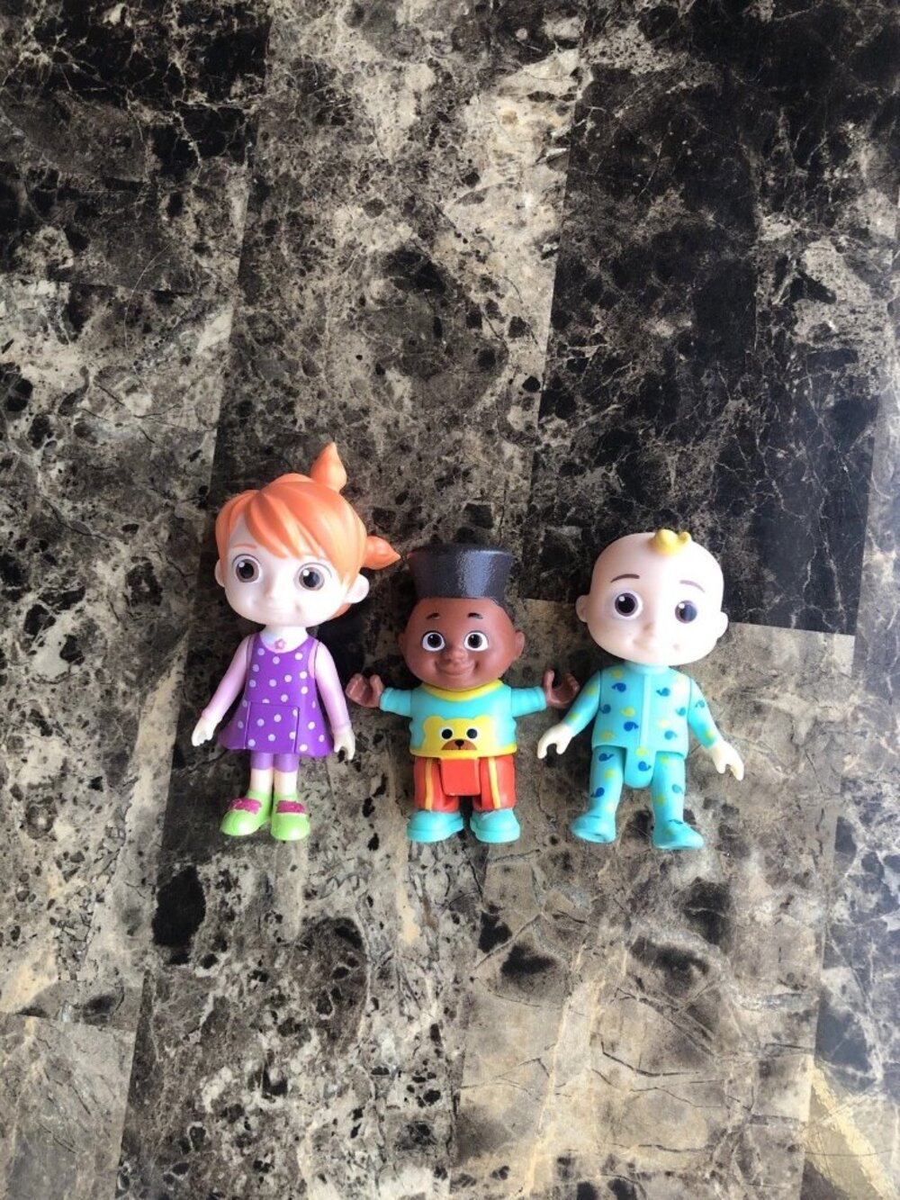 Cocomelon and Friends Figure Lot of 3 Figures Toys: JJ, Yoyo, David (Barney)